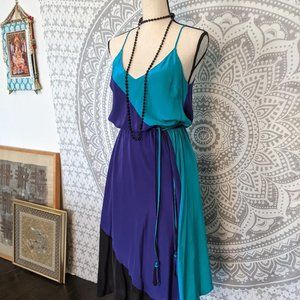 NWT Yumi Kim Leon Color Teal Block Silk DRESS